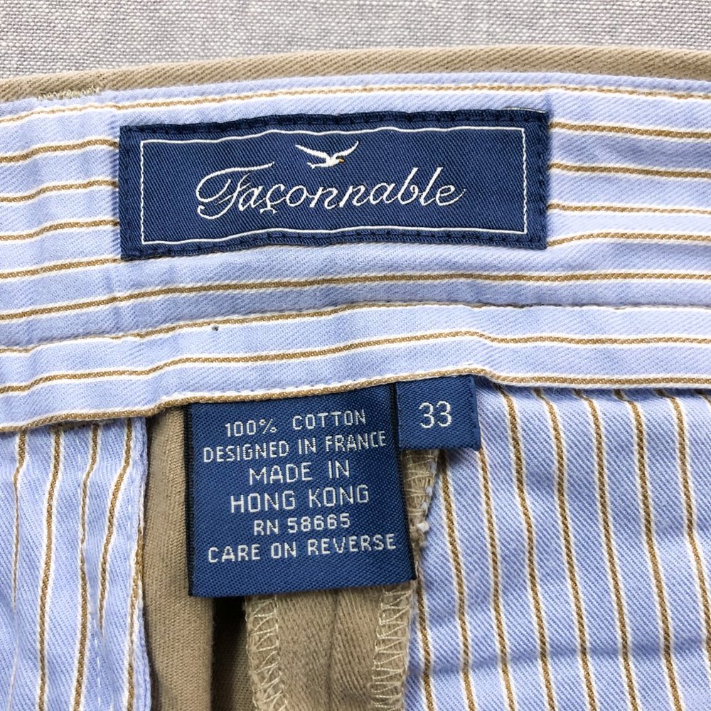 Faconnable Pleated Traveler's Chino Pant 33x30 - Picture 7 of 8